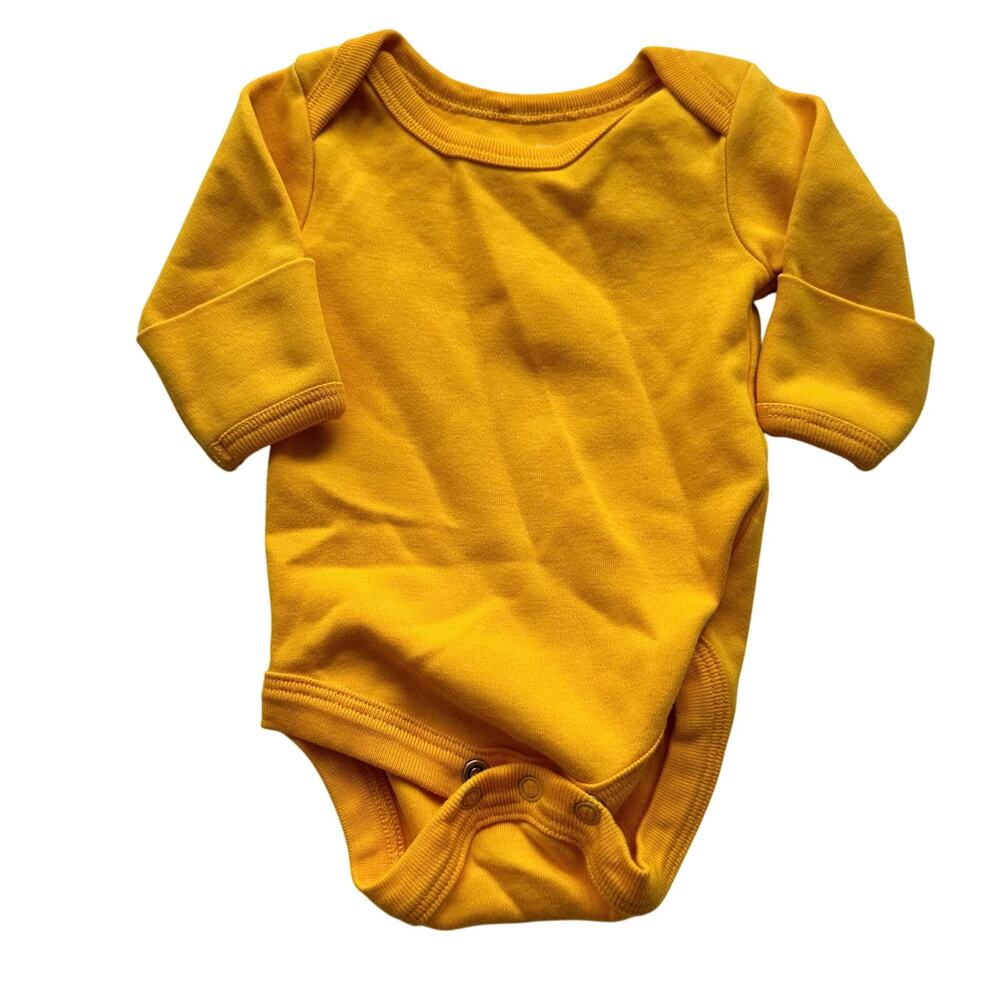 Pact Organic Cotton Yellow Bodysuit - Size 0-3 newborn